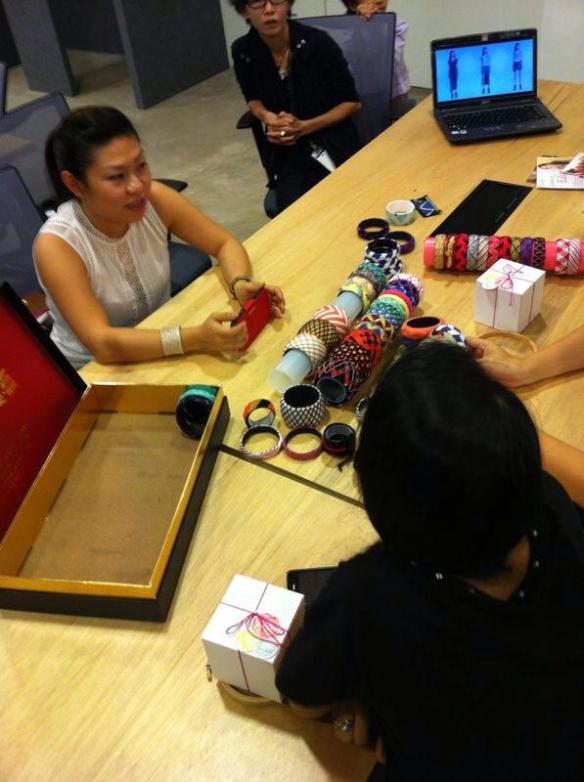 Kristine (in white) from Eskpade conducting an accessories making workshop for Trendy Tuesday